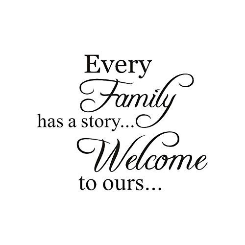 Wall Sticker Pvc Welcome Ours Stickers Every Family Has A Story Decorative Removable Home Decor – Wall Stickers