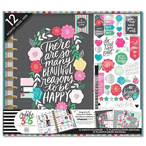 me & my BIG ideas  BOX-112 Create 365 The Happy Planner Box Kit 12 Month Undated, Big Flower Pop Big