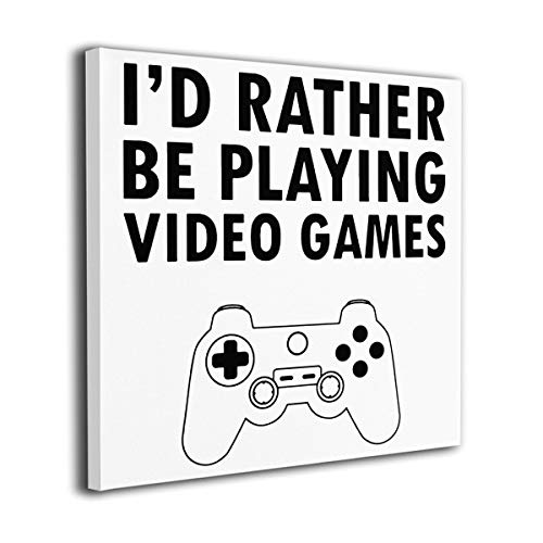 Dorothy Wiebelhaus Dressdown I’d Rather Be Playing Video Games Painted Framed Oil Paintings Printed On Canvas Wall for Office Home Decor Pictures Modern Artwork Hanging