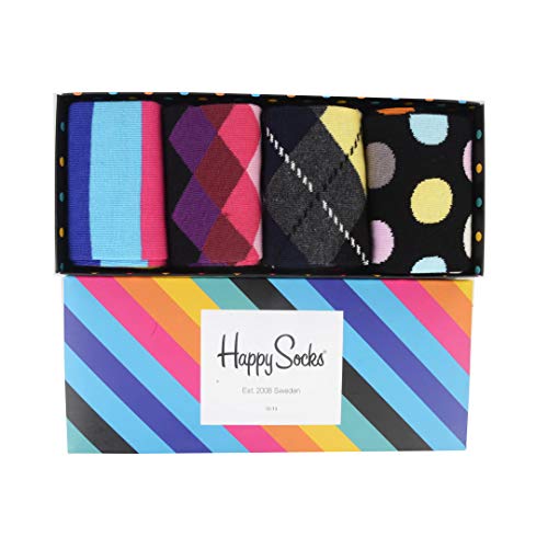 Happy Socks – Assorted Colorful Premium Cotton Sock Gift Box for Men and Women Happy Socks – Assorted Colorful Premium Cotton Sock Gift Box for Men and Women