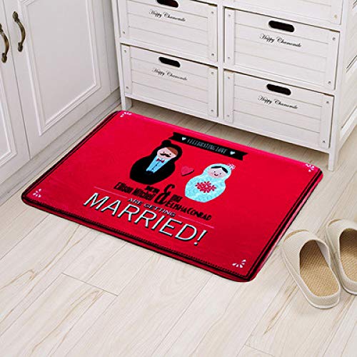 GSYDDTG Joyous Married Home Decor Welcome Doormat Carpets for Living Room Non-Slip Bedroom Rugs Kitchen Floor Mat Wedding Decoration GSYDDTG Joyous Married Home Decor Welcome Doormat Carpets for Living Room Non-Slip Bedroom Rugs Kitchen Floor Mat Wedding Decoration