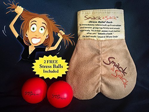 MySack Smack-a-Sack Stress Ball Gag Gift | These Stress Relief Toys for Adults Makes Great Gag Gifts for Mother’s Day, Father’s Day, or Dirty Santa Around the Office | Squeeze Ball for Anxiety Relief