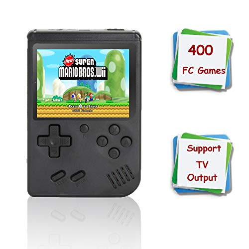 Handheld Game Console,3.0 Inch Portable Retro FC Game Console, 400 Classic Games Video Game Console Support TV,1 USB Charge Handy Game Player For Kids Adults Entertainment ,Kid Birthday Presents,BLACK