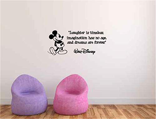Quotes Wall Sticker Mural Decal Art Home Decor Laughter is Timeless Imagination Has No Age and Dreams are Forever Walt Disney for Nursery Kids Room Boys Girls Room Quotes Wall Sticker Mural Decal Art Home Decor Laughter is Timeless Imagination Has No Age and Dreams are Forever Walt Disney for Nursery Kids Room Boys Girls Room