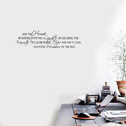 Vinyl Peel and Stick Mural Removable Decals May This Home Be Blessed with The Laughter of Children for Living Room Bedroom