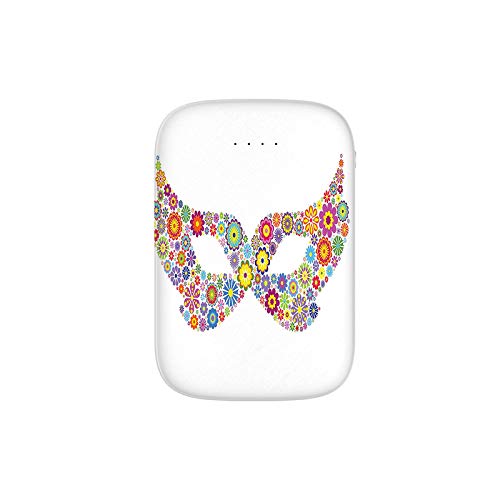 Carnival Mask Figure with Daisy Flowers Fashion Symbol Cheerful Joyous Portable Charger 6000mAh Power Bank External Battery Backup Pack Fast Charger for iPhone,Samsung Galaxy and More