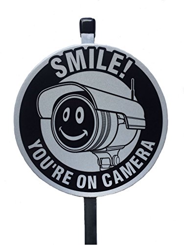 Smile You’re On Camera Sign with Stake