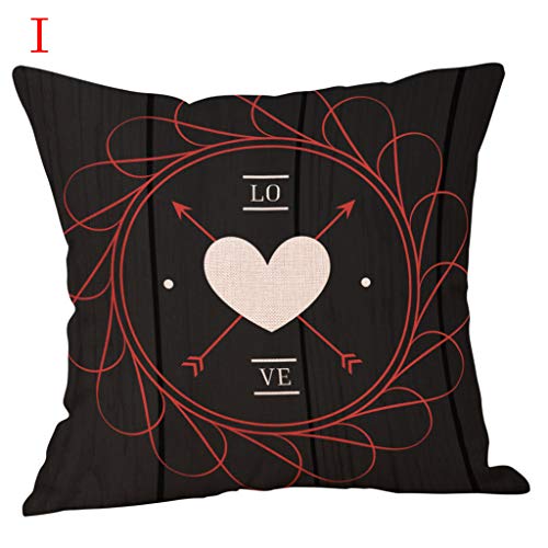 KESEELY Joyous Quality Decorative Pillowcases Valentine’s Day Throw Pillow Case Square Cushion Cover