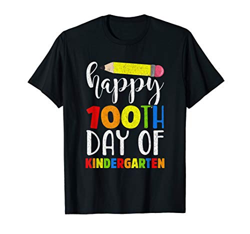 Happy 100th Day of Kindergarten Shirt for Teacher or Child