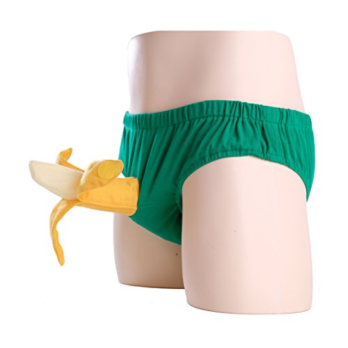 Wellin Men Party Underwear Funny 3D Banana Briefs (M)
