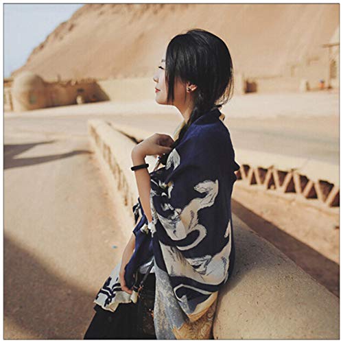 Fashion Women Scarf Joyous Large Soft Cozy Lightweight Sunscreen Shawl Wrap Scarf Pashmina Seaside Travel Beach Towel (Lion)