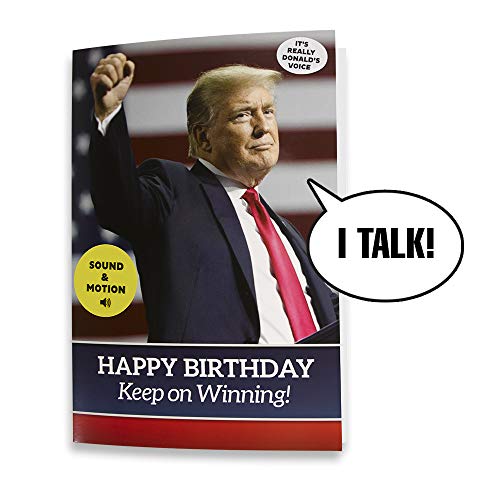 Dancing Donald MOTION & SOUND Birthday Card – Donald Trump Dances in Celebration When Card is Opened – Includes 20 seconds of Trump’s voice – Create Big Laughs – Funny Trump Gift – Happy Birthday