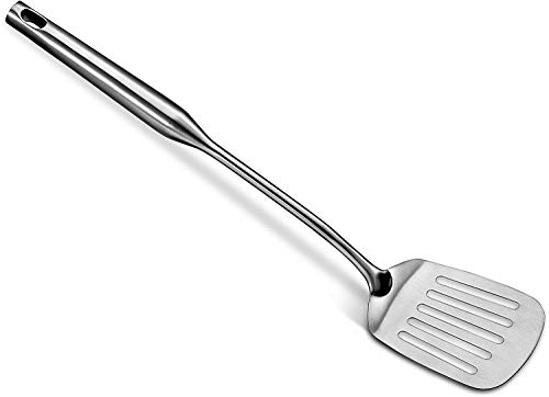 Fly Joys Heavy Duty Stainless Steel Slotted Turner,Cooking Baking Flipping Grilling Frying Pancake Spatula