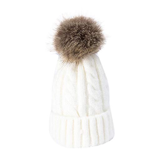 Clrarence Hat Fashion Women’s Buttoned Hair Ball Warm Parent-Child Thickening Plus Velvet Hat Shawl Neckcloth Warm Casual