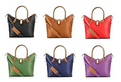 Joy Mangano TravelEase Light Chic Designer Zippered Tote – Purple
