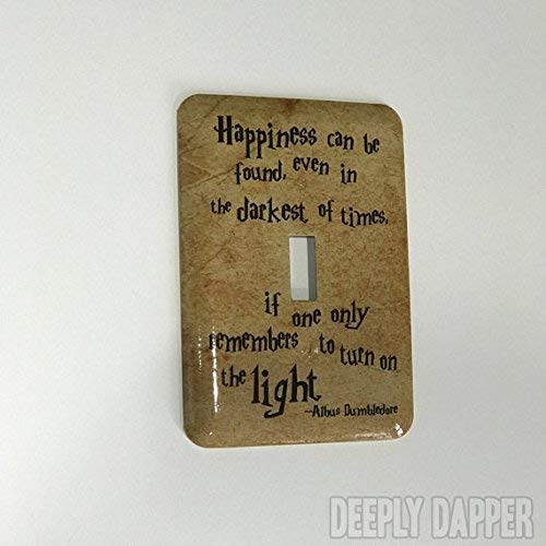 Dumbledore Quote Happiness Can Be Found PARCHMENT VERSION Harry Potter Light SwitchPlate Turn On The Light Geeky Decor Dumbledore Quote Happiness Can Be Found PARCHMENT VERSION Harry Potter Light SwitchPlate Turn On The Light Geeky Decor