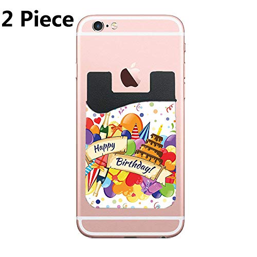 Phone Card Holder, Pofesun 2 Pack Mix Color Adhesive Sticker ID Credit Card Wallet Pocket Pouch Sleeve Universal Compatible for Smartphone, iPhone, Colorful Joyous Burst with Champagne Bottles Cake Phone Card Holder, Pofesun 2 Pack Mix Color Adhesive Sticker ID Credit Card Wallet Pocket Pouch Sleeve Universal Compatible for Smartphone, iPhone, Colorful Joyous Burst with Champagne Bottles Cake