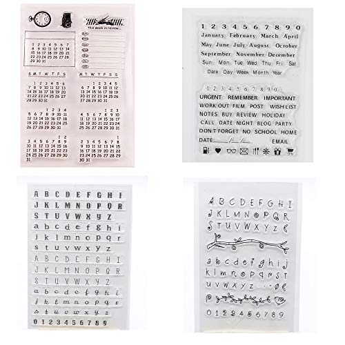 Welcome to Joyful Home 4pcs/Set Calendar Months Weeks Clear Stamp for Card Making Decoration and Scrapbooking