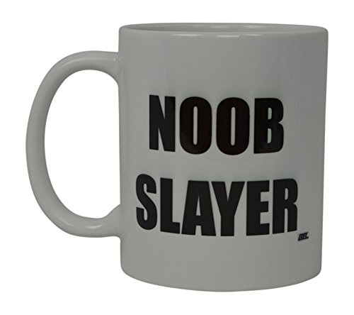 Best Funny Coffee Mug Noob Slayer Gamer Video Games Novelty Cup Great Gift Idea For Men or Women