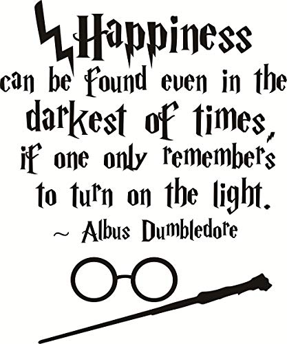 Movie Quote of Wall Sticker Decal Happiness Can Be Found Even in The Darkest of Times for Kid’s Home Decoration