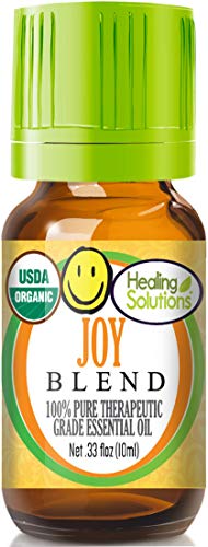 Organic Joy Blend Essential Oil (100% Pure – USDA Certified Organic) Best Therapeutic Grade Essential Oil – 10ml