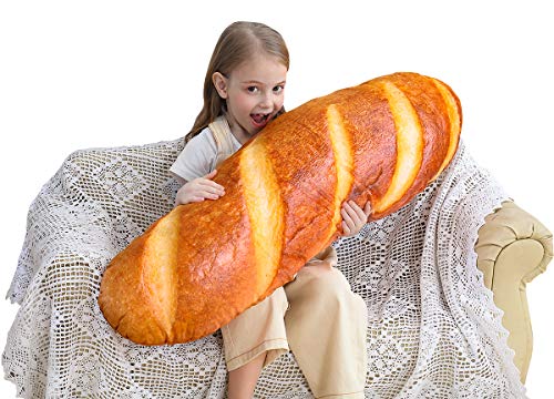 40 in 3D Simulation Bread Shape Pillow Soft Lumbar Back Cushion Funny Food Plush Stuffed Toy for Home Decor Gift 40 in 3D Simulation Bread Shape Pillow Soft Lumbar Back Cushion Funny Food Plush Stuffed Toy for Home Decor Gift