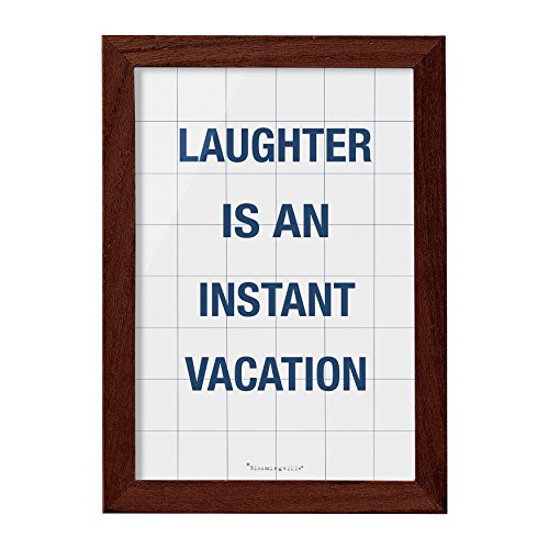 Bloomingville Dark Chocolate Wood Framed Laughter is Wall Decor