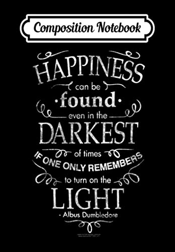 Composition Notebook: Harry Potter Happiness Quote, Journal 6 x 9, 100 Page Blank Lined Paperback Journal/Notebook