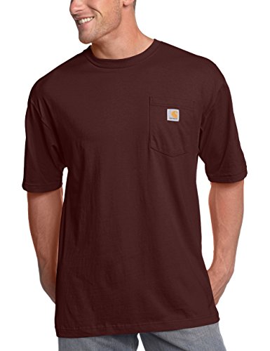 Carhartt Men’s Big K87 Workwear Short Sleeve T-Shirt (Regular and Big & Tall Sizes), Port, 3X-Large/Tall