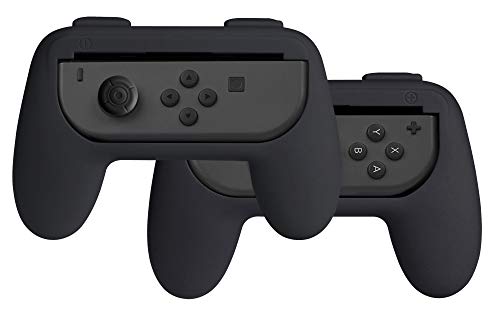 AmazonBasics Grip Kit for Nintendo Switch Joy-Con Controllers – Black