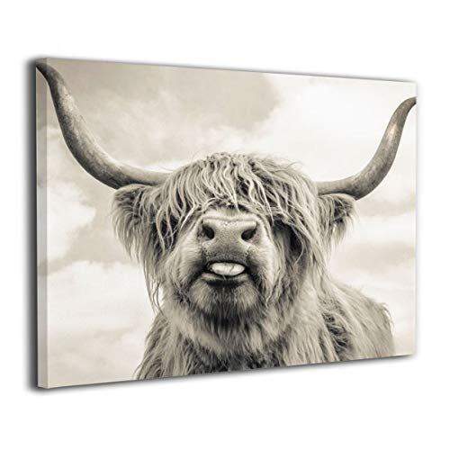 Hd8yehao Funny Highland Cow Canvas Wall Art Prints Photo Contemporary Paintings Decorative Giclee Artwork Wall Decor Wood Frame Gallery Wrapped Hd8yehao Funny Highland Cow Canvas Wall Art Prints Photo Contemporary Paintings Decorative Giclee Artwork Wall Decor Wood Frame Gallery Wrapped