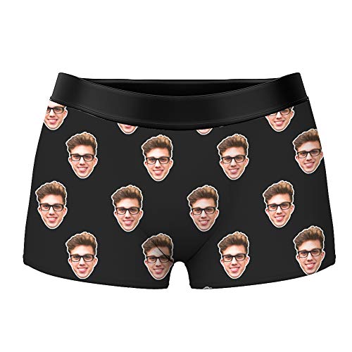 Men’s Funny Face Boxer Shorts Novelty Custom Briefs Underpants Printed with Photo