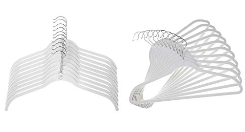 Joy Mangano 120 Pack White Huggable Hangers Non Slip Velvet Hangers Space Saving Clothes Hangers