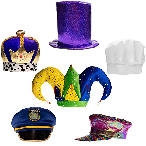 Little Seahorse Assorted Party Hats Set of 6 Funny Dress Up & Costume Hats for Adults, Teens, Photobooth, Party, Weddings, etc Little Seahorse Assorted Party Hats Set of 6 Funny Dress Up & Costume Hats for Adults, Teens, Photobooth, Party, Weddings, etc
