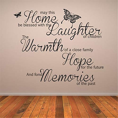 hdefam Vinyl Removable Wall Stickers Mural Decal Art Family Decals May This Home Be Blessed with The Laughter of Children for Living Room Bedroom