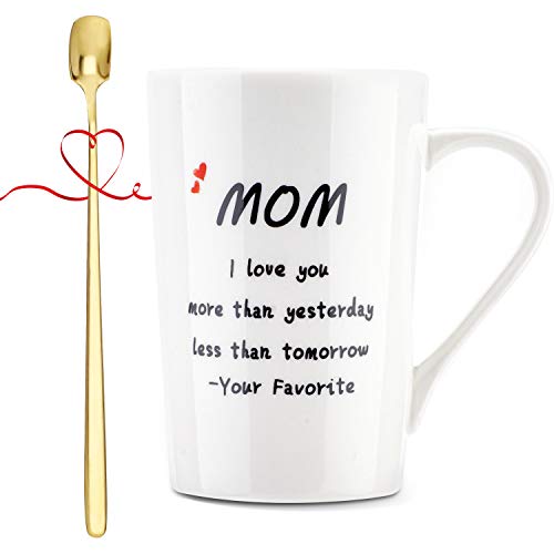 I Love You Mother’s Day Funny Coffee Mugs – Best MOM – Mother’s Day Present Idea from Daughter, Son, Kids – Novelty Birthday Gifts for Mother-Ceramic Marble Coffee Mug Fun Coffee Cup for Man,Her (MOM)