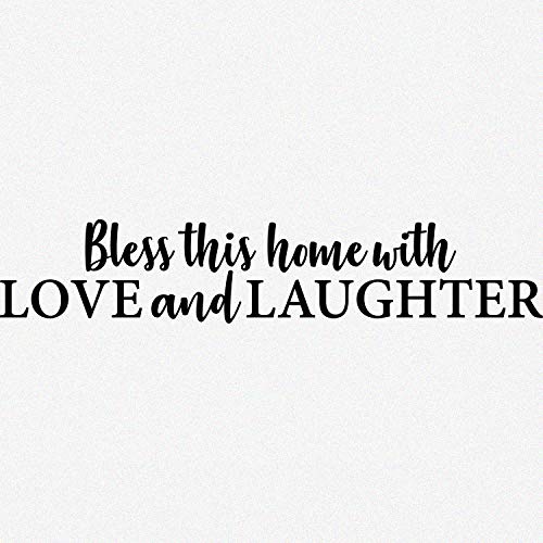 My Vinyl Story – Bless This Home with Love and Laughter – Wall Decals for Living Room Family Decal Quote Religious Words and Saying Sticker Sign Family Decor Removable Vinyl for Bedroom Home 36×7 in My Vinyl Story – Bless This Home with Love and Laughter – Wall Decals for Living Room Family Decal Quote Religious Words and Saying Sticker Sign Family Decor Removable Vinyl for Bedroom Home 36×7 in