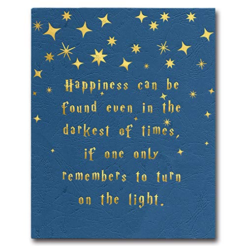 WIEZO-USA Inspirational Gold Foil Print Poster Wall Art,Encouragement Gift for Your Family, Office Coworkers, Friends, Happiness Can Be Found (8×10 inch, UNFRAMED)
