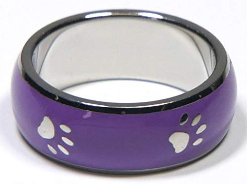 Joyful Sentiments Purple Paw Print Ring